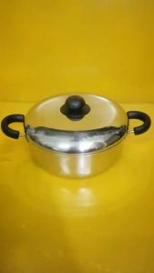 Nồi lẩu (chảo) inox nội địa Nhật size 24cm cao 8cm (mã 546) Dùng được bếp từ