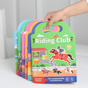 Bandai | Sticker Book Focus Potential Development Reusable Stickers Cartoon Animal Enlightenment Baby Early Education Book For Kids