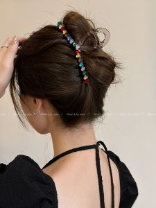 Dopamine Colored Heart Hair Grips Womens Summer 2025 New Large Size Shark Tail Hair Clips Korean Style Fashion Accessories