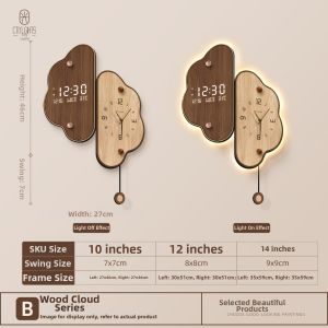 CTYLIGHTZ | Vintage Creative Corner Dual-Faced Light-Up Wall Clock