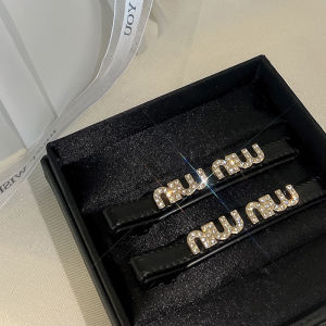 Rococo Dance Music ~ Sweet Girl Love New Arrival Letters Leather Duckbill Clip Accessible Luxury Full Diamond Side Clip Bang Clip