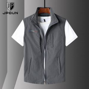 Áo Vest Lưới Mùa Hè Thường Ngày Cho Nam Cổ Chữ V Nhiều Túi Thời Trang Công Sở Thường Ngày Cho Người Trung Niên Và Người Cao Tuổi