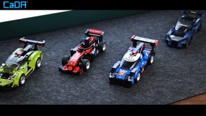 CaDA Night Flash Sports Cars Brick DIY 1:32 Scale Vehicles Set C55051W