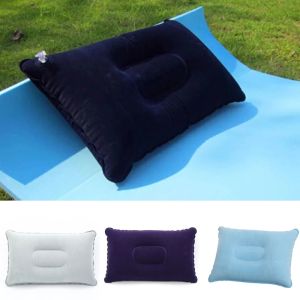 Gối Bơm Hơi Hình Chữ Nhật Gối Cắm Trại Du Lịch Siêu Nhẹ Gối Hơi Bơm Hơi Gối Cổ Du Lịch Nhỏ Gọn Tiện Dụng