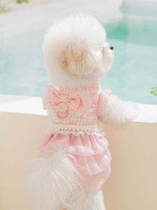 hipidog | Small Dog Princess Dress Pink Checkered Bow