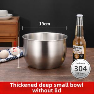 Deep Stainless Steel Mixing Bowl For Baking Cream Salads