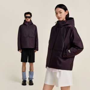 Guvet | Black Golden Goose Down Hooded Jacket for Men and Women