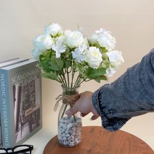 Tanaman Hias Mawar Bunga Tangkai Ornamen Dekorasi Artificial Rose Flower Buatan COD PBP205