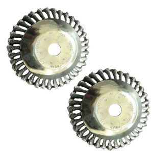 Hardened Steel Wire Lawn Mower Mulching Disc Multi Functional Grass Cutter Weed Remover Root Extractor Skin Scraping Tool