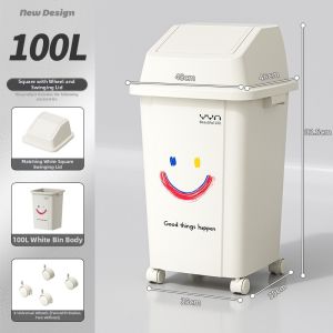 ABEPC | High-capacity Movable Luxury Trash Can