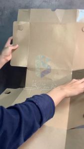 Box Nasi Kotak Uk. 22x22x10 cm Isi 50 . Box Katering Kotak Nasi 22x22 Box Kraft 22x22x10