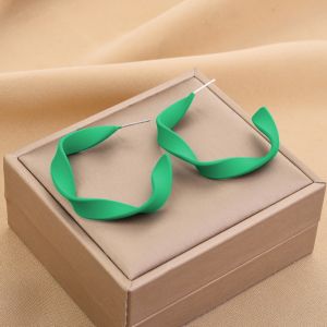 Vintage Green Earrings Fashionable Retro Design Alloy Geometric Pattern Womens Jewelry ly Released Style Ear Jewelry