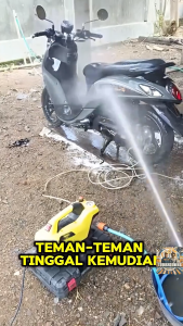 Reaim 450Bar 600W Jet Cleaner Dengan Fitur Pengatur Tekanan Air High Pressure Washer Alat Cuci Motor