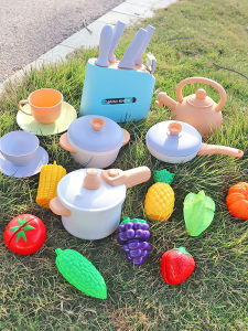 HONGYUANSHENG | Kids Large Play Kitchen Toy Set Cutting Food