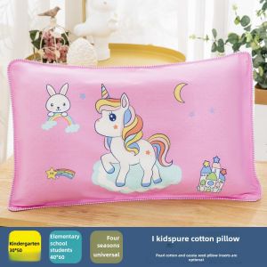 Unicorn Girl Kids Pure Cotton Ketsumeishi Pillow for Kindergarten Students over 2-6 Years Old All Year Round Neutral