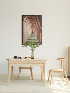QINGMUTANG | Foldable Space-Saving Waxwood Dining Table