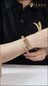 Vòng tay phong thủy Trầm Hương trụ trúc VEGAN thuần chay