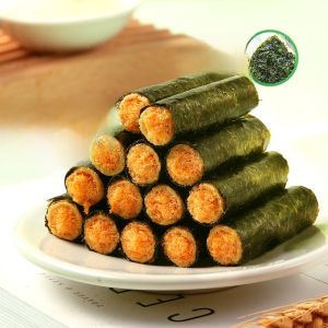 Healthy Sea Weed Snacks with Meat Loaf Approximately 45 Sticks Boxed Heart Shaped Sea Flavor Egg Roll Daily Leisure Treats
