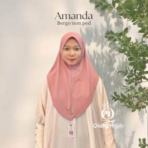 Qisthy Hijab - AMANDA SIZE L | Hijab Instan Daily NONPED Premium | Bergo Instan Premium | Hijab Bergo Jersey | by Sahala | JILBAB INSTAN MALAY JERSEY PREMIUM/ BERGO INSTAN NON PET PINGUIN JERSEY