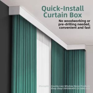 Thickened Dustproof Aluminum Curtain Track Baffle Set