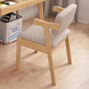 Solid Wood Home Use Dining Chair With Armrest