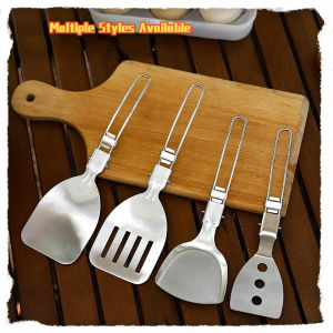 Outdoor Folding Spatula Camping Hiking Portable 304 Stainless Steel Picnic Cookware Foldable Frying Shovel