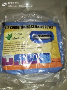 Blue Air Conditioner Cleaning Dust Washing Cover Clean Waterproof Clear Protector Tool