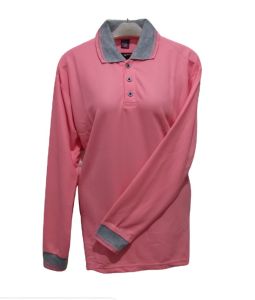 Polo Tshirt Kaos Kerah Lengan Panjang Atasan Olahraga Wanita dan Pria