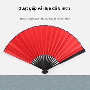 ZHAISHISANLU | Quạt DIY Thư Pháp Phong Cổ Điển với Chữ Viết Tay và Mặt Quạt Lụa Tinh Xảo
