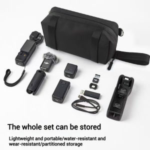 Carrying Case Storage Bag for Insta360 X4 Air/X5/4/3 Go Ultra/DJI Osmo Nano/360/Action 6/5 Pro/4/3/Pocket 3/2 with Shoulder Strap Waterproof Portable Protective Bag Camera Accessories