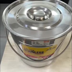 Xô Inox 1.66Gal/6.3L Có Nắp Đậy Di Động Cầm Tay Đựng Súp Đá Sữa Cho Dịch Vụ Phục Vụ Thực Phẩm Giao Hàng Hộp Đựng Nước