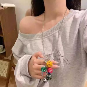Fashionable Long Sweater Chain Heart Pendant Necklace Alloy Material Korean Style Fresh out Fashion Jewelry for Women