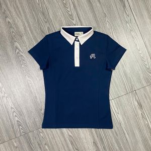 Áo thun nữ tập gym yoga pickleball cầu lông tennis cổ trụ tay ngắn thun poly co giãn 4 chiều BINSPORTS A319