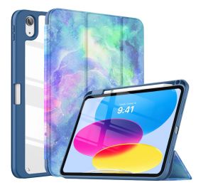 TiMOVO เคสสำหรับไอแพดรุ่น10th 2022เคส iPad 10พร้อมฝาครอบป้องกันที่ใส่ดินสอเปิด/ปิดอัตโนมัติพับได้สามทบสำหรับ iPad เคสป้องกันแท็บเล็ต10.9นิ้ว