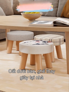 NES Ghế gỗ ngồi bệt Ghế đôn sofa Ghế bàn trang điểm gác chân( giá thật chất lượng)dễ tháo rời và lắp ghép