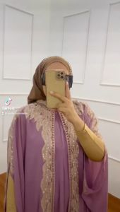 Alea Kaftan Ceruty Bordir Polos: Kaftan Desain Elegan & Nyaman
