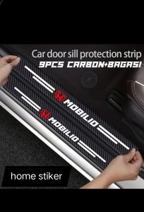 stiker karbon pelindung pintu mobil Mobilio stiker cuting pijakan kaki terbaru