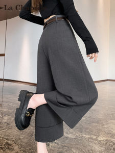 La Chapelle | Cuffed Business Wide Leg Pants for Petite Women