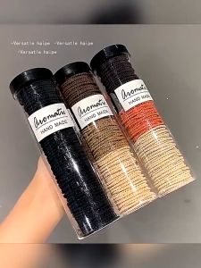 Set 100 Dây Buộc Tóc Kèm Hộp Nhựa Thiết Kế Xoắn Vòng - Hộp 100 Dây Thun Cột Tóc Cao Su Co Giãn Thời Trang Hàn Quốc Siêu Xinh -  Set 20 dây chun buộc tóc cao cấp