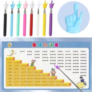 แท่งพอยเตอร์สำหรับสอนเด็กก่อนวัยเรียนตลกใช้ได้จริงอุปกรณ์สำหรับการเรียนการสอนแบบยืดหดได้แท่งของเล่นการเรียนรู้8สีสำหรับเด็กไม้ชี้กระดานชั้นเรียน