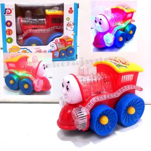 Mainan Kereta Loco Baterai Train Musik Lampu Bump Go