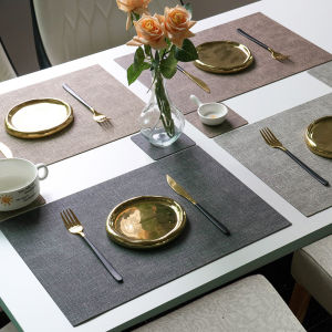 Elegant Leather Dining Mat Home Use Waterproof Oil Resistant New European Luxury Style Restaurant Anti Slip Western Dining Pad Heat Insulation Pad