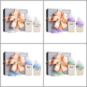 Hegen Basic Starter Kit PPSU Feeding Bottle Set 5oz & 8oz Gift For Newborn (Purple/Blue/White/Green)