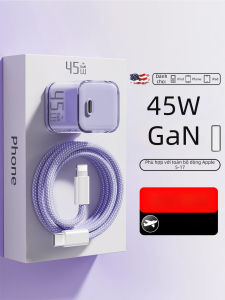 JZXS | Bộ Sạc Nhanh GaN 45W Công Nghệ PD Chống Cháy Nổ