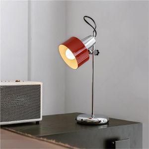 โคมไปตั้งโต๊ะย้อนยุคเรียบง่ายสำหรับห้องนั่งเล่นโคมไฟโต๊ะปรับระดับได้ห้องนอนหอพักวิทยาลัยหรือสำนักงานบ้านไฟอ่านหนังสือและไฟตั้งโต๊ะอ่านหนังสือที่มีการออกแบบให้ยกขึ้น