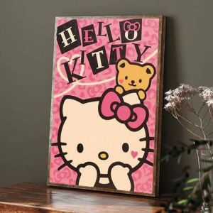 Takara Tomy | Sanrio HelloKittys Full Vuông Hình Tròn Tranh Thẩm Mỹ Trang Trí Nhà Cho Phòng Khách Phòng Ngủ Thanh Hoạt Hình Sanrio H-Quà Tặng Theo Chủ Đề