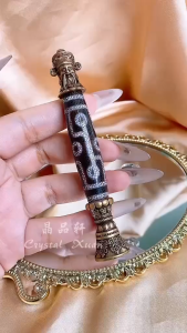 [现货] 九眼天珠财神摆件｜财源广进 × 福运庇佑 × 贵人相随｜Nine-eye Dzi Bead Wealth God Figurine｜Wealth • Fortune • Prosperity