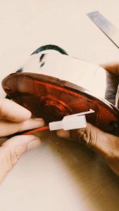 Lampu Belakang Stop Lamp Motor Kaca Mika Merah Variasi Crome