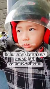 Helm Anak SNI Karakter Motif Cowok Cewek Laki Perempuan Umur 1 2 3 4 5 6 Tahun Murah