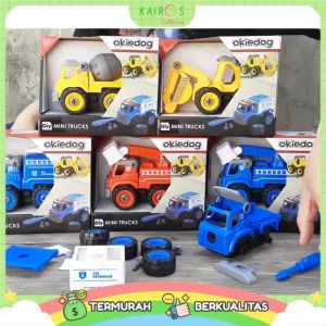 Okiedog Diy Mini Trucks Mainan Bongkar Pasang Truk Anak